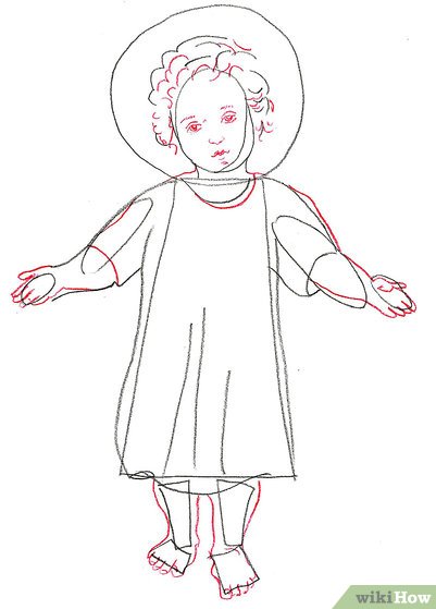 401x559 How To Draw Baby Jesus 8 Steps (With Pictures) - Baby Jesus Sketch