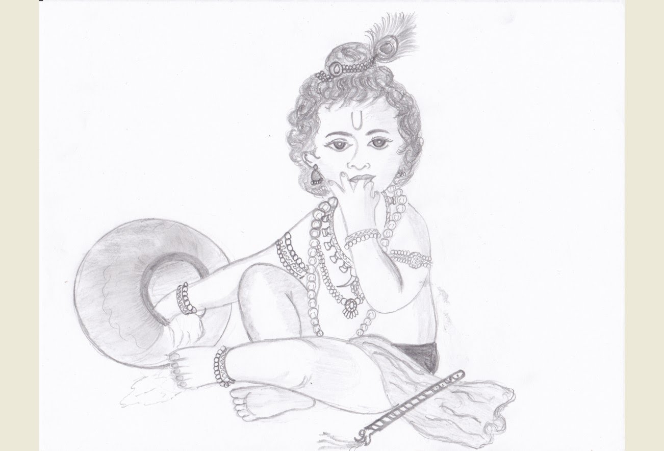 Baby Krishna Sketch at Explore collection of Baby