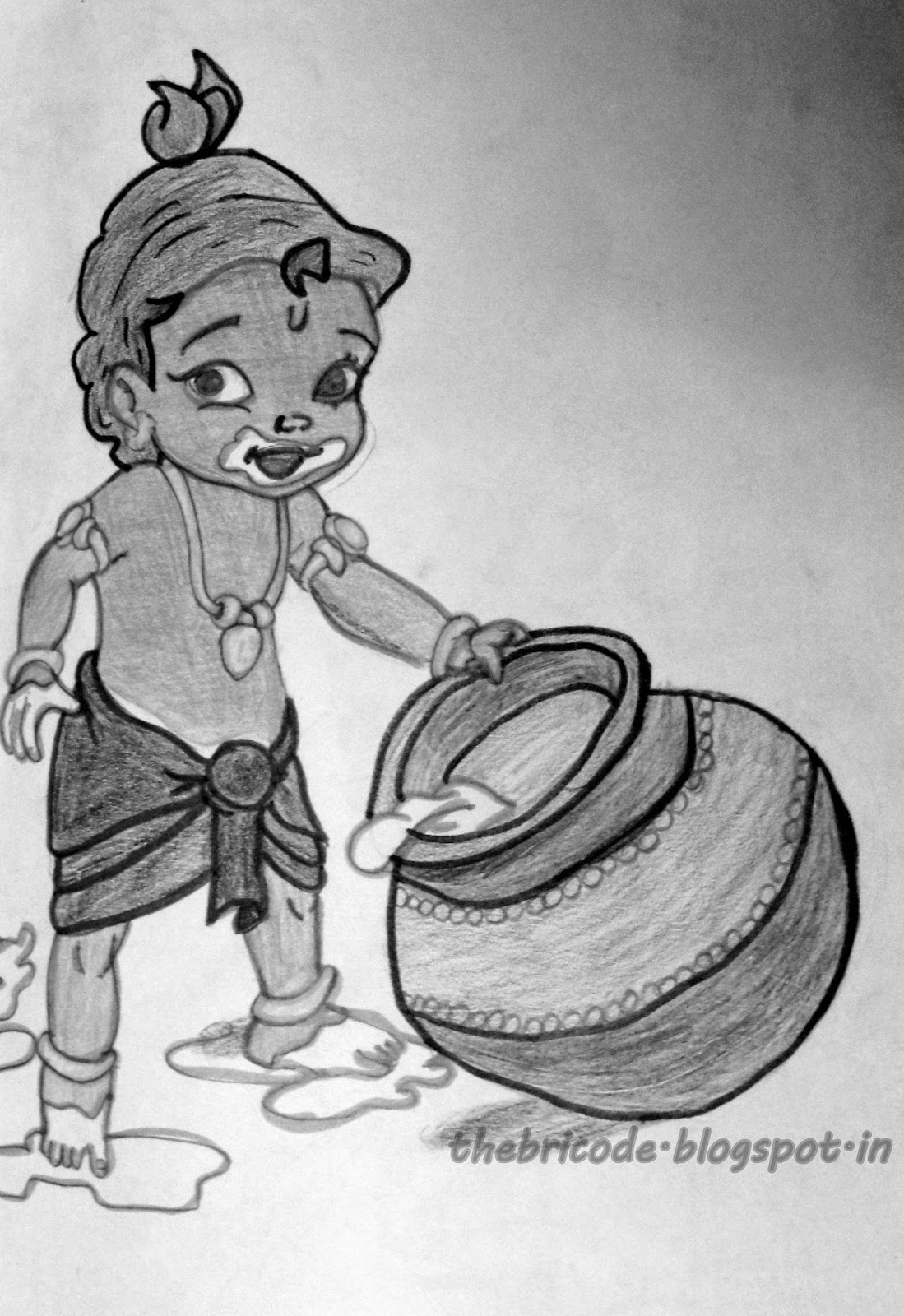 Baby Krishna Sketch at Explore collection of Baby