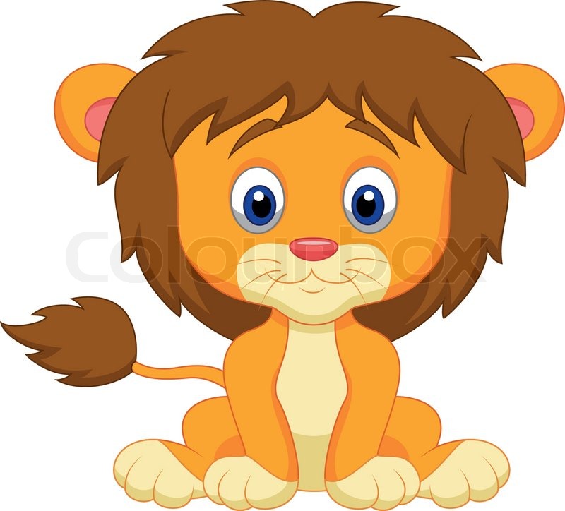 800x724 Vector Illustration Of Baby Lion Cartoon Sitting Stock Vector - Baby Lion Sketch