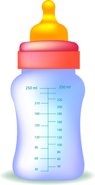 308x600 Baby Milk Bottle Free Vector In Adobe Illustrator Ai ( .ai - Baby Milk Bottle Sketch