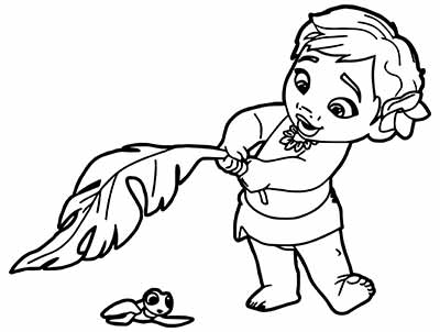 400x302 59 Moana Coloring Pages (Updated October 2018) - Baby Moana Sketch