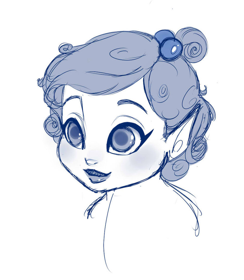 835x957 Digital Sketch - Baby Moana Sketch