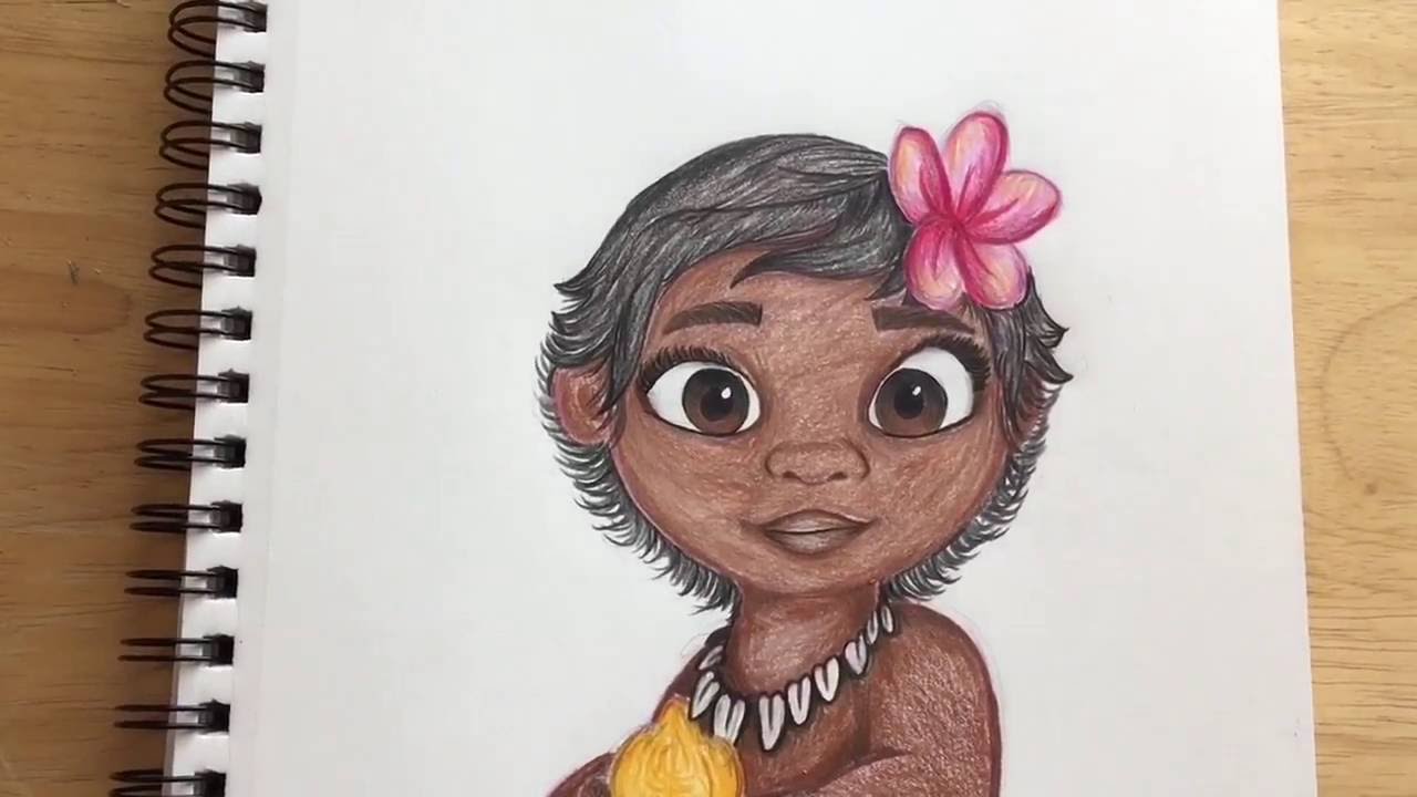 1280x720 Drawing Baby Moana - Baby Moana Sketch