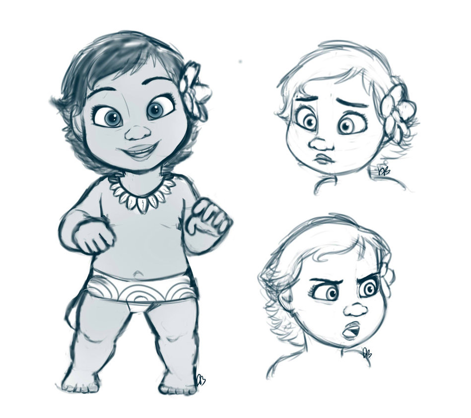 949x841 Image - Baby Moana Sketch