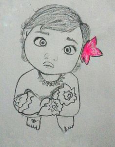 236x300 Sketch Of Baby Moana Abcd Anybody Can Draw Moana - Baby Moana Sketch