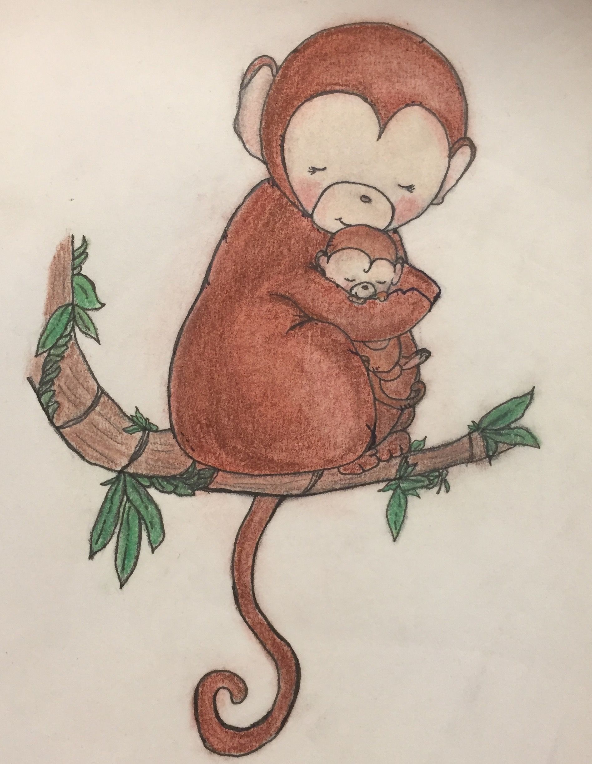 Baby Monkey Sketch At Paintingvalley Com Explore Collection Of Baby Monkey Sketch