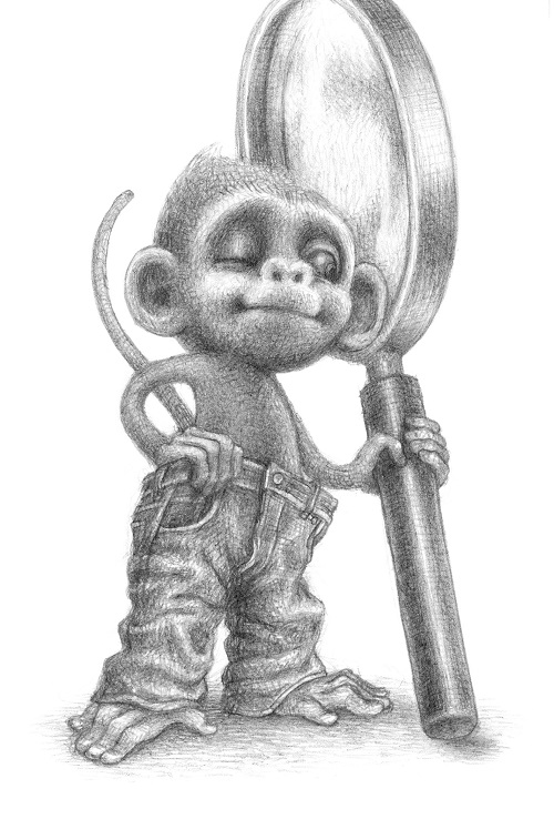 500x738 Seven Impossible Things Before Breakfast Blog Archive Baby - Baby Monkey Sketch