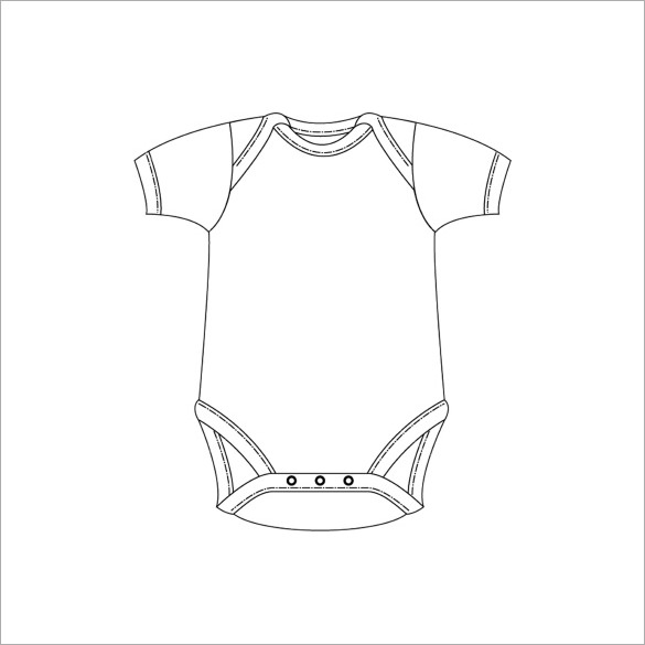 Baby Onesie Sketch at PaintingValley.com | Explore collection of Baby ...