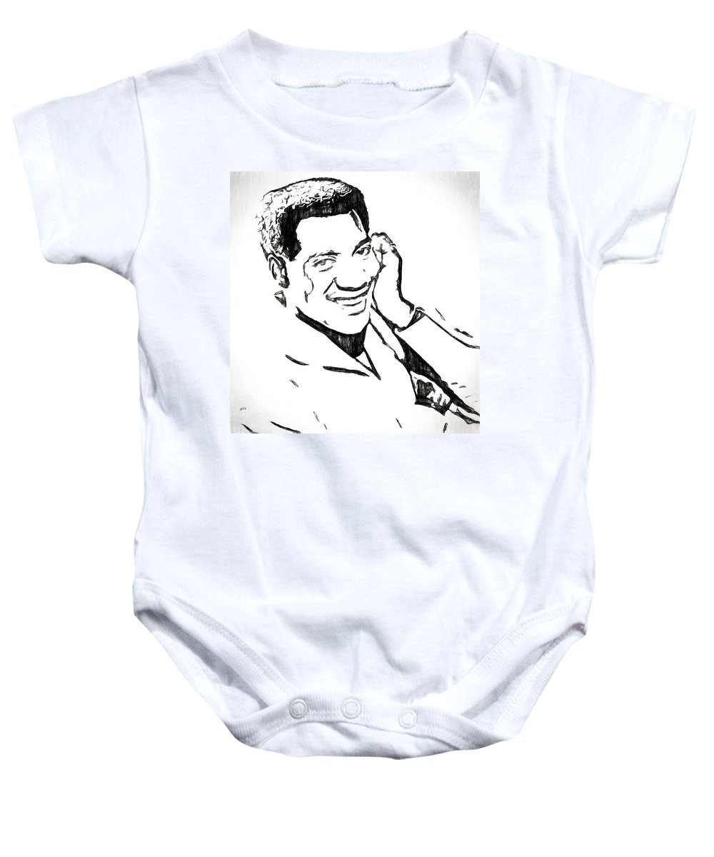 1000x1200 Otis Redding Charcoal Sketch Onesie For Sale By Dan Sproul - Baby Onesie Sketch