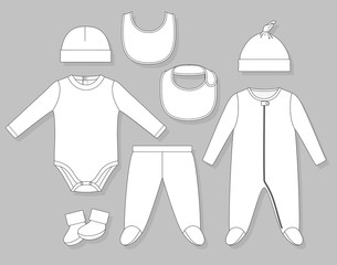 305x240 Search Photos Flat Sketch - Baby Onesie Sketch