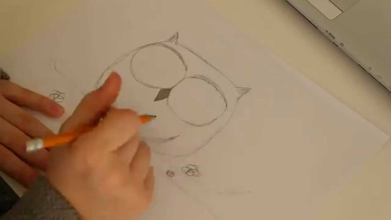 1280x720 How To Draw A Cute Baby Owl. - Baby Owl Sketch