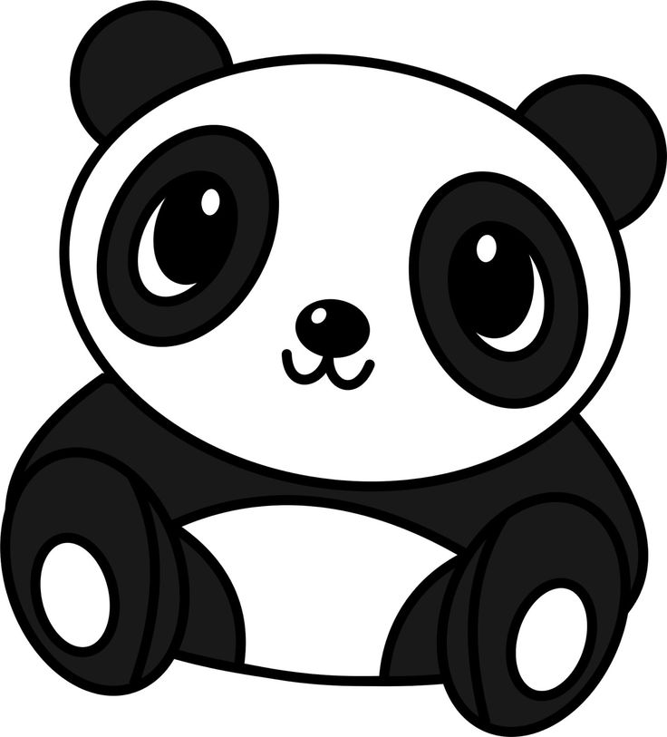 736x813 Drawn Face Panda - Baby Panda Sketch