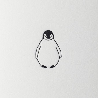 340x340 Penguin Ink - Baby Penguin Sketch