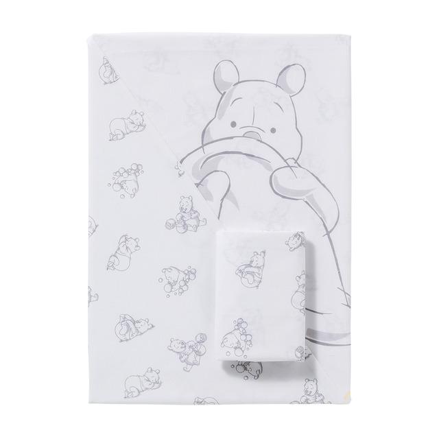 640x640 Duvet Cover For Cot (60 X 120 Cm). Disney Baby Pooh Grey Babies - Baby Pooh Sketch