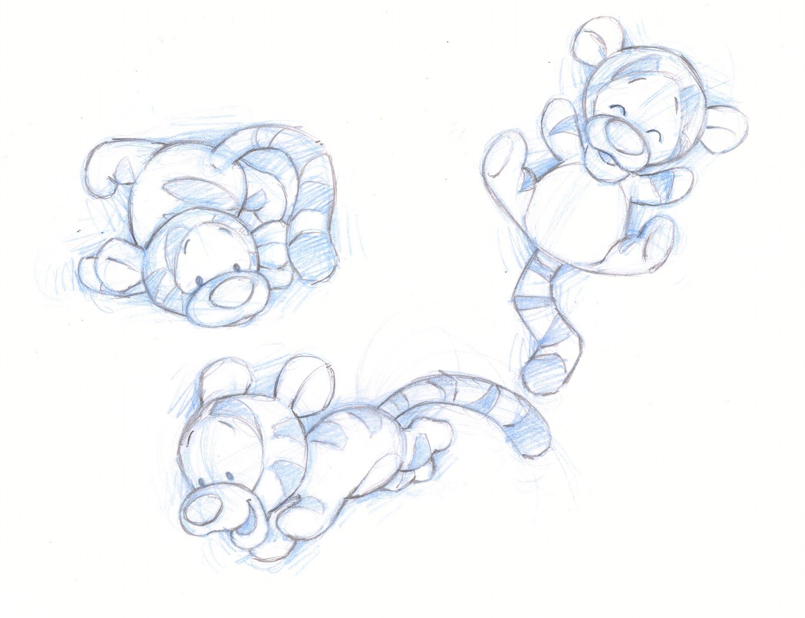 1600x1230 Shane Made Art Baby Pooh And Friends Sketches A Disney Vintage - Baby Pooh Sketch