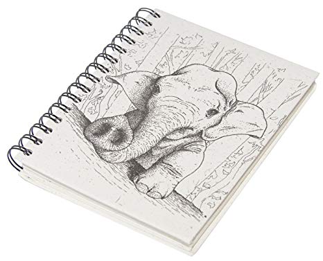 466x377 Mr. Ellie Pooh Baby Elephant Sketch Large Notebook - Baby Pooh Sketch