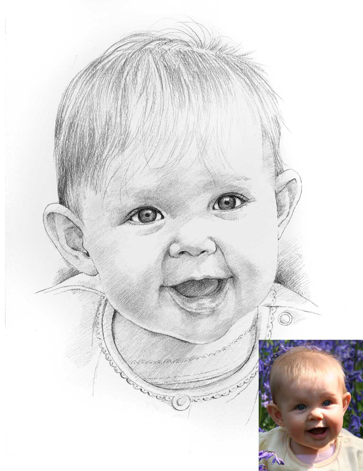 1155x1500 Pencil Portrait Mastery - Baby Portrait Sketches