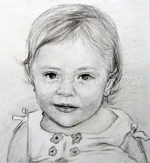 500x540 Photos Sketches Of Newborn Babies, - Baby Portrait Sketches