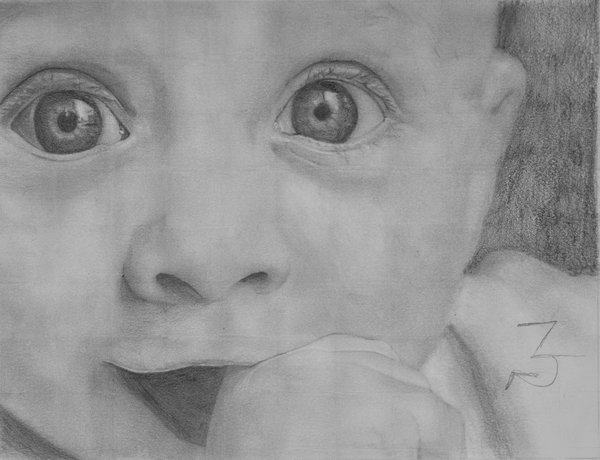 Baby Portrait Sketches at PaintingValley.com | Explore collection of ...