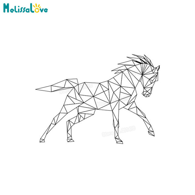640x640 New Design Geometric Wild Horse Wall Sticker For Kids Baby Room - Baby Room Sketch