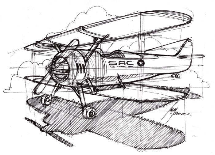 700x506 Art For Baby Room Sketch A Day 252 Bi Plane By Spencer Nugent - Baby Room Sketch