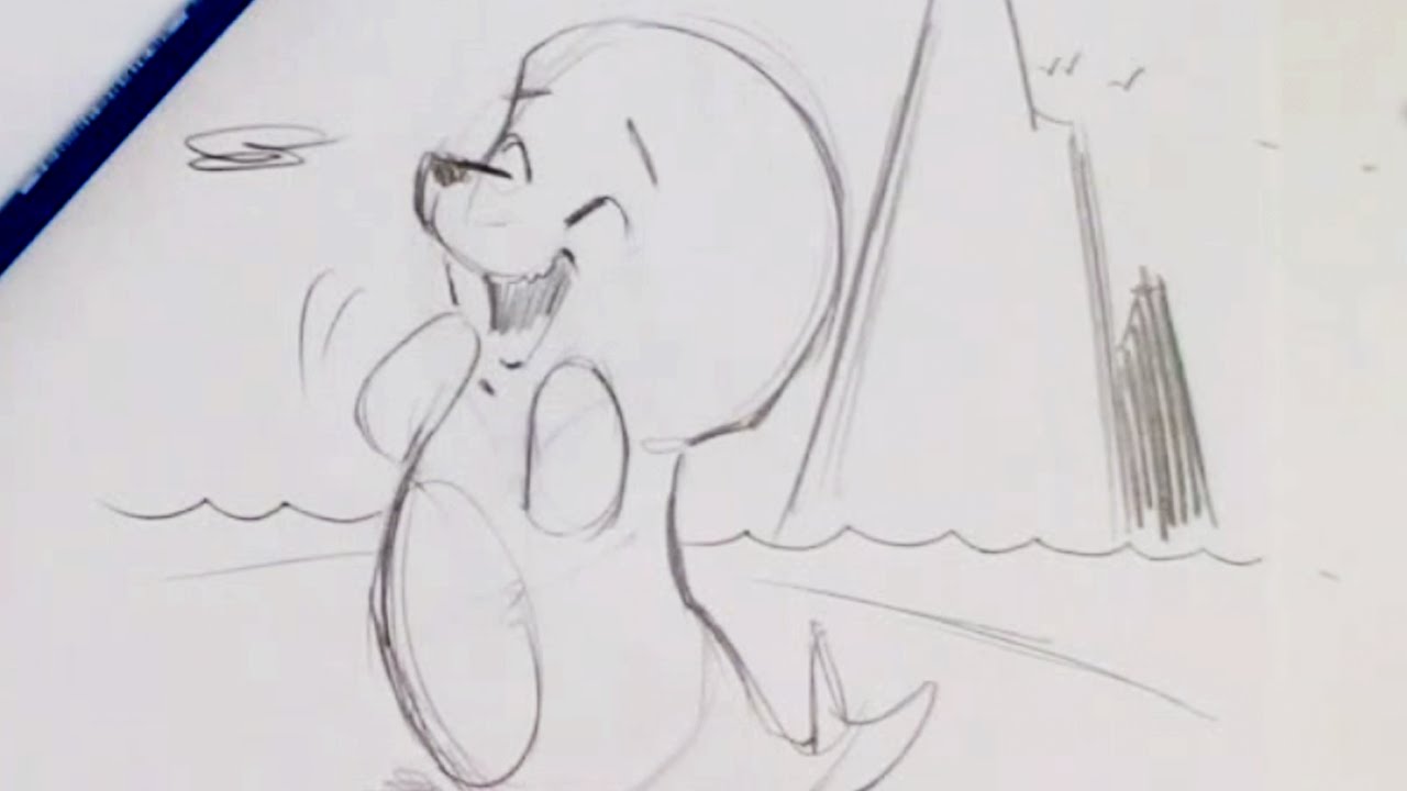 1280x720 How To Draw A Cartoon Seal (Step By Step) - Baby Seal Sketch