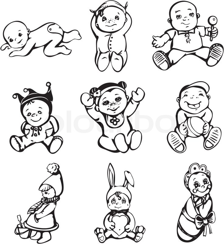 736x800 Baby Sketches - Baby Sketch