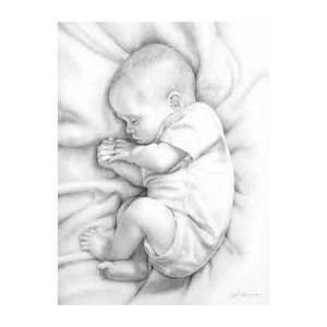 300x300 Sleeping Baby Sketch - Baby Sketch