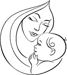 236x266 Mom And Baby Drawings Vector Of Mother And Baby Icon Woman - Baby Sketch Easy