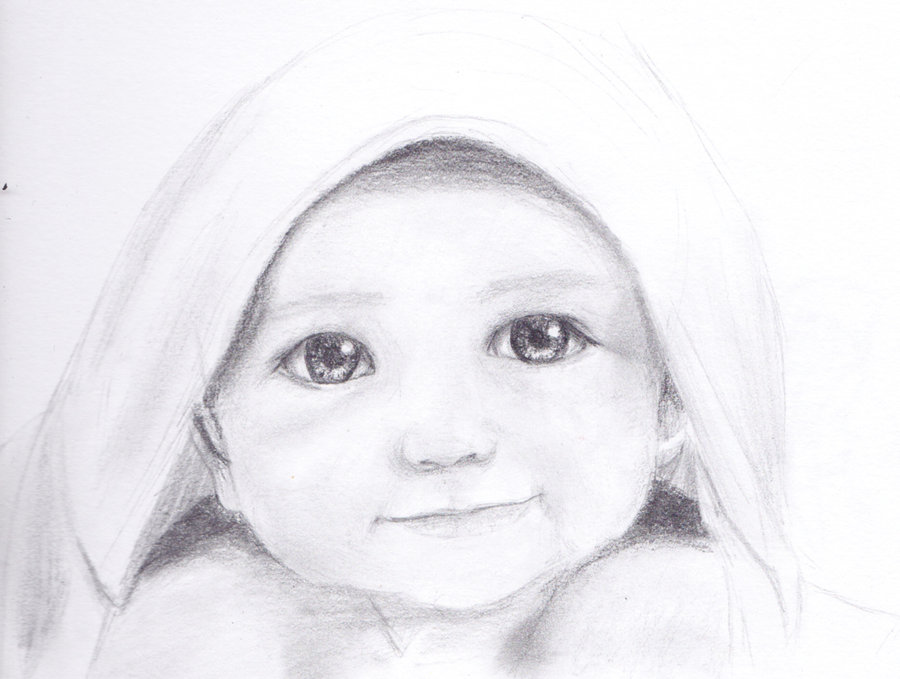 900x679 Baby Sketch 2 By Anjelleshadow - Baby Sketch Easy
