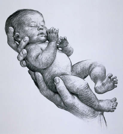411x450 Stock Illustration - Baby Sketch Images