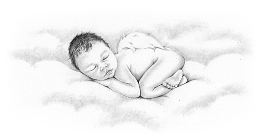 543x284 Guardian Angel - Baby Sleeping Sketch