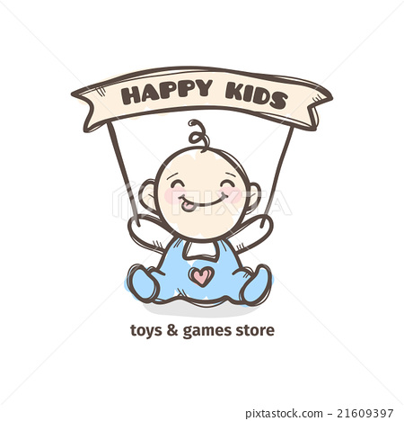450x468 Vector Cute Baby Logo In Sketch Style. Toys And - Baby Toys Sketch