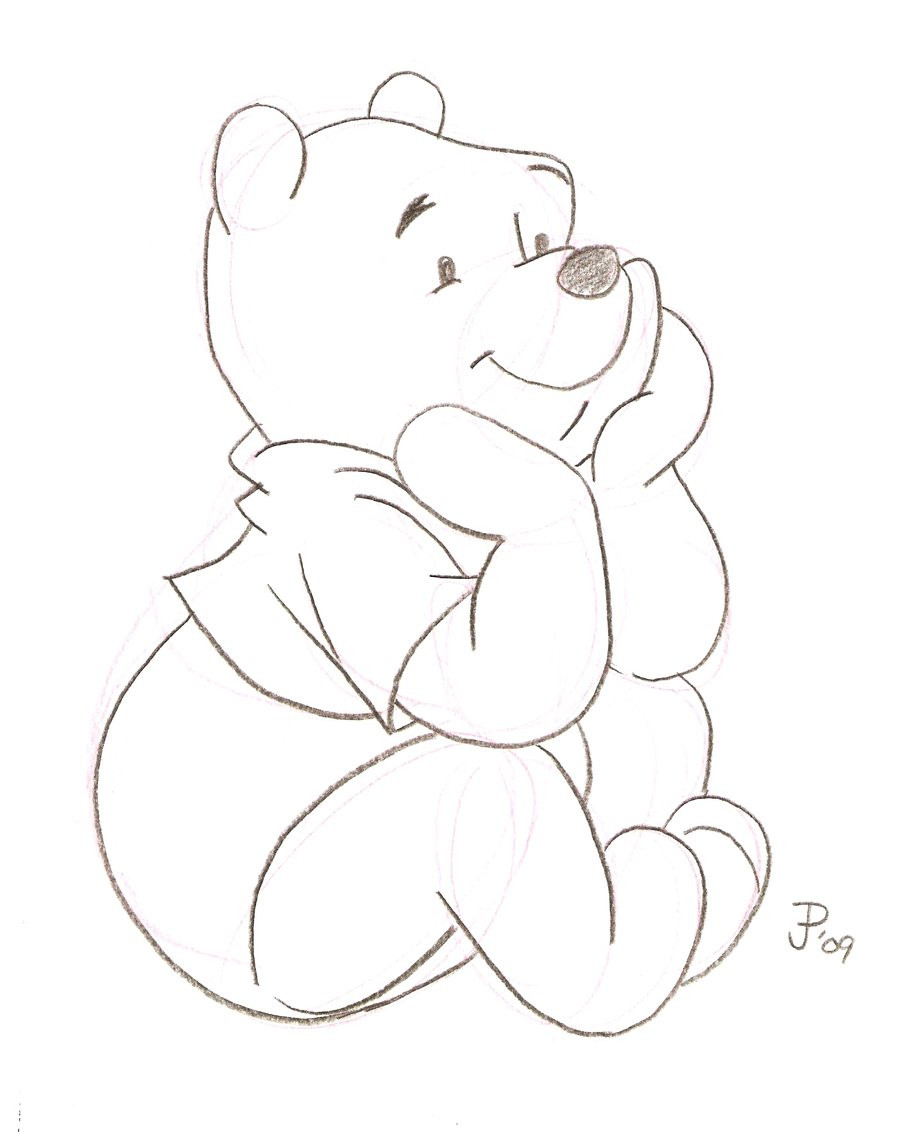 Baby Winnie The Pooh Sketch at Explore collection