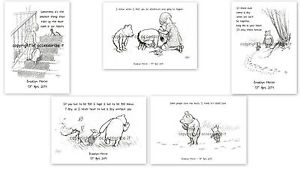300x169 Personalised Winnie The Pooh Sketch Word Art Print Nurserynew - Baby Winnie The Pooh Sketch