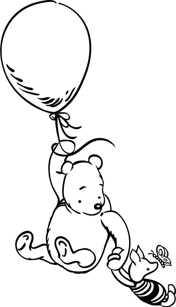 570x992 Winnie The Pooh Clipart Sketch ~ Frames ~ Illustrations ~ Hd - Baby Winnie The Pooh Sketch