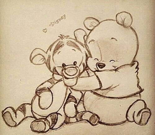499x436 Winnie The Pooh Discovered By Chococookie On We Heart It - Baby Winnie The Pooh Sketch