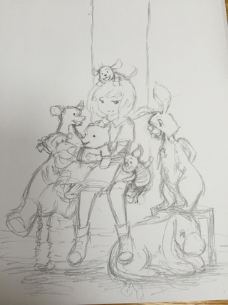 320x427 Wip~ Winnie The Pooh, My Childhood Days~ - Baby Winnie The Pooh Sketch