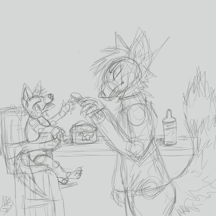 894x894 Work In Progress Baby Wolf Sketch By Skiddyace - Baby Wolf Sketch