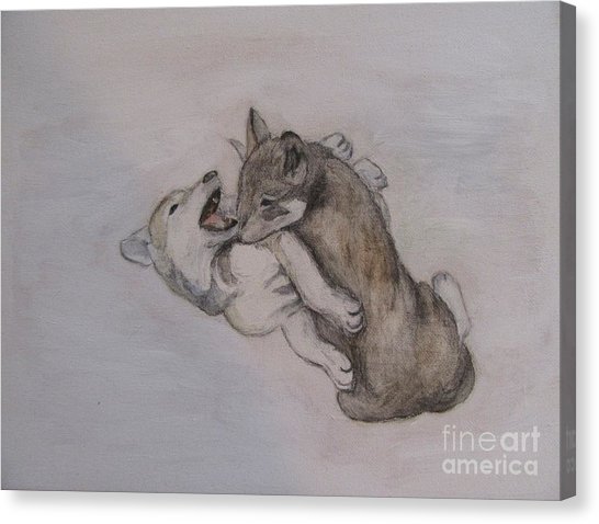 546x478 Baby Wolf Canvas Prints - Baby Wolf Sketch