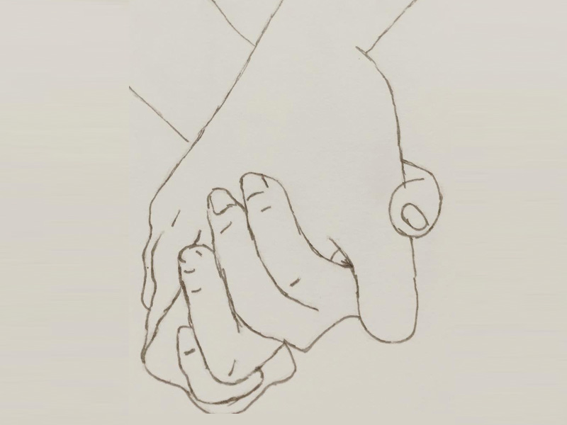 800x600 Hand Holding Sketch By Jagmit Gabba - Back Of Hand Sketch