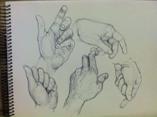 640x478 Sketching Your Hands Drawing Nyc - Back Of Hand Sketch