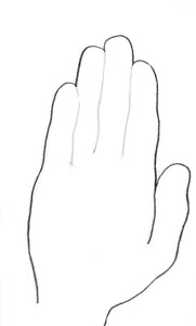 181x300 Drawing Hands Drawing And Coloring - Back Of Hand Sketch