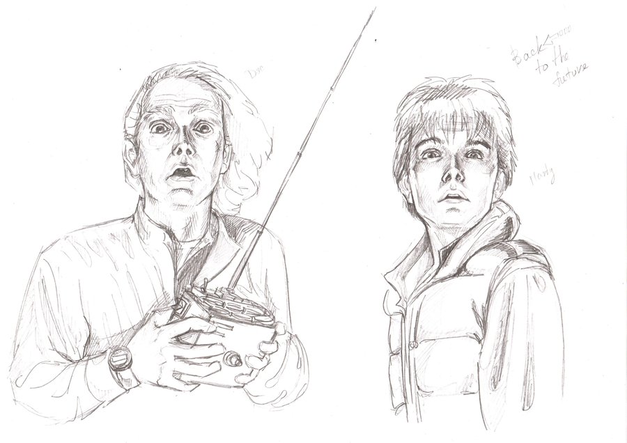 900x636 Back To The Future Sketch By Anastina91 - Back To The Future Sketch