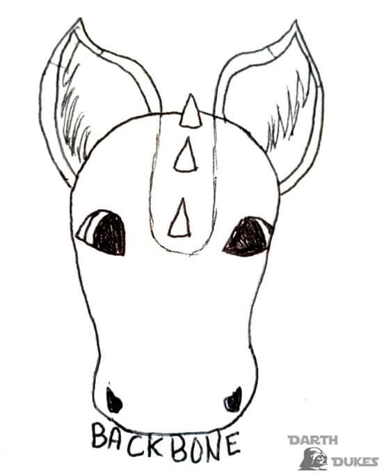 552x682 Cute Lil Backbone Sketch By Sorcerermickey911 - Backbone Sketch