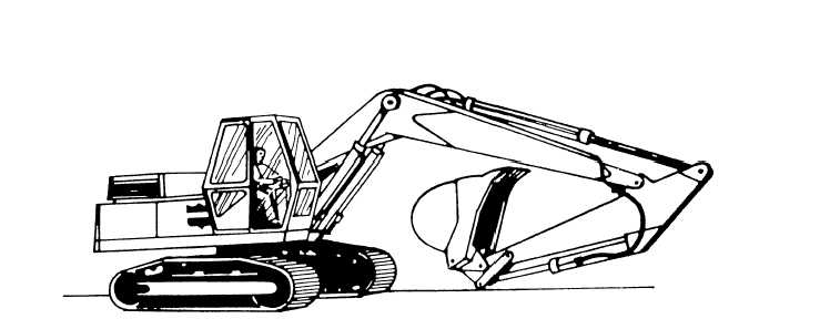 748x288 Figure 9 52.backhoe Bucket Adjustment Digging Positions. - Backhoe Sketch