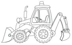 285x176 How To Draw Backhoes Howstuffworks - Backhoe Sketch