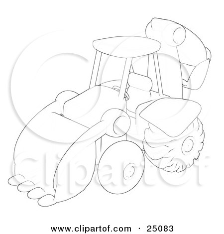 450x470 Sketch Of A Construction Backhoe Machine Posters, Art Prints By - Backhoe Sketch