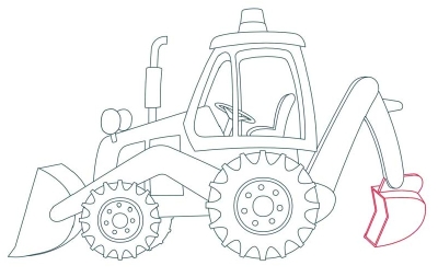 400x253 9. Add The Scoop - Backhoe Sketch